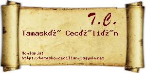 Tamaskó Cecílián névjegykártya